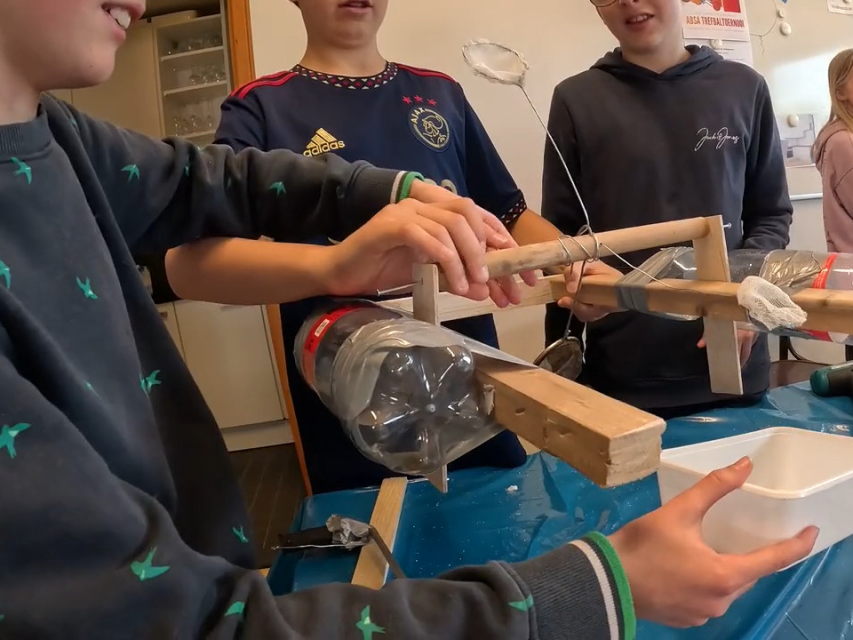 De plasticmolen is net af