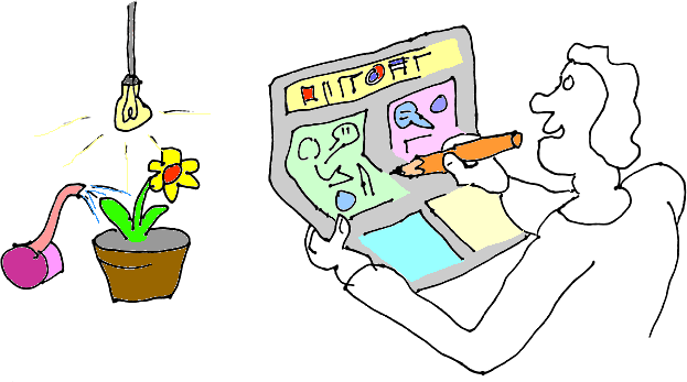 Meisje maakt stripverhaal